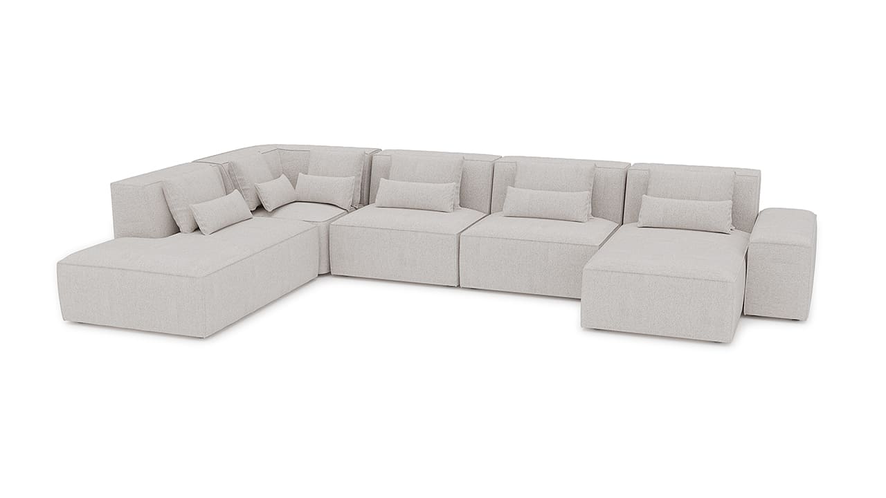 Диван Модульный (A5Л-A5C-E1C-E1C-A6C-A7O)