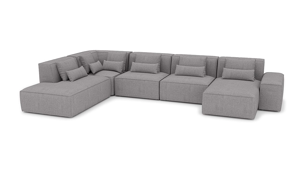 Диван Модульный (A5Л-A5C-E1C-E1C-A6C-A7O)