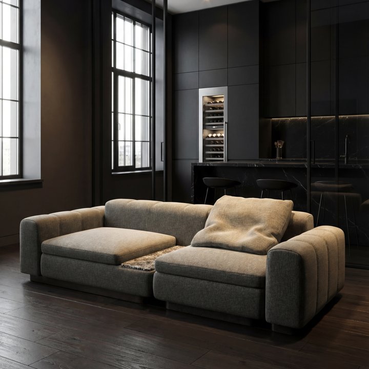 Диван Прямой (А42Л-К1ПМ-Р1С-А42П)