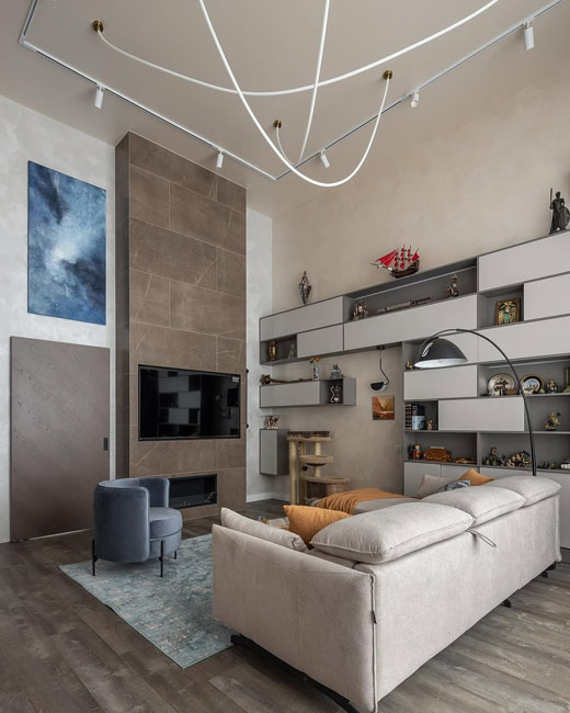 Стильный интерьер с диваном SEAN