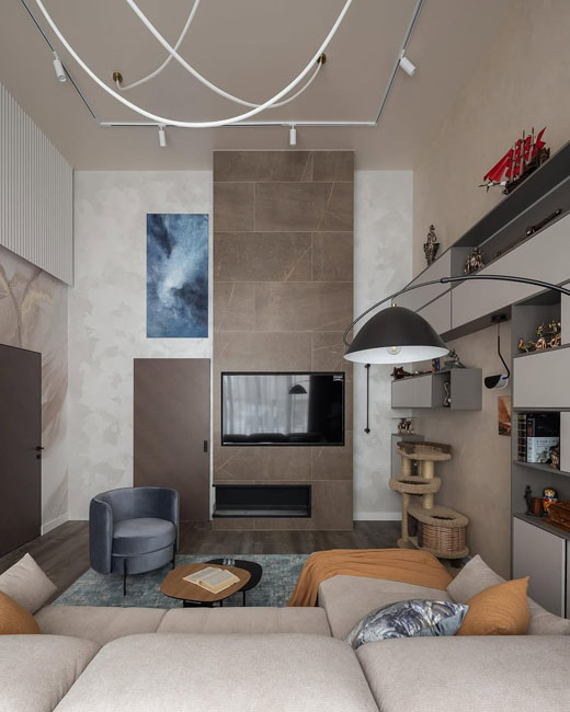 Стильный интерьер с диваном SEAN