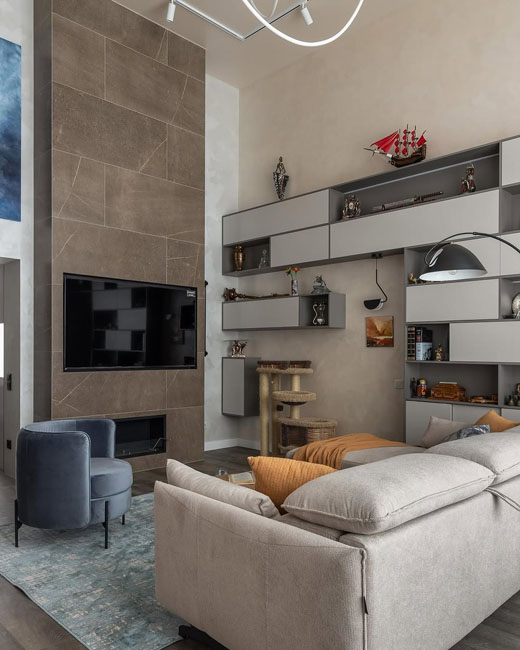 Стильный интерьер с диваном SEAN