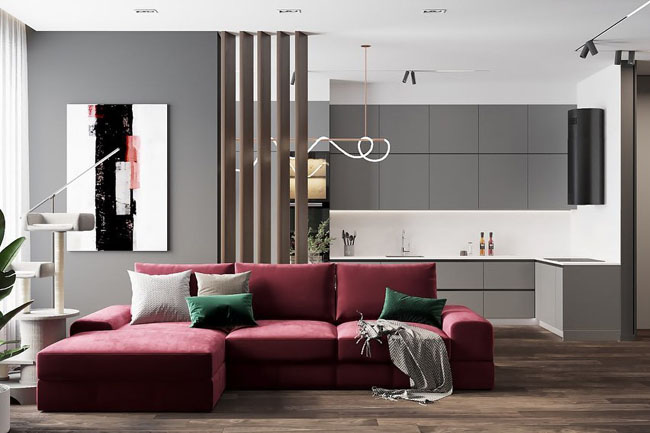 Проект кухни-гостиной и коридора