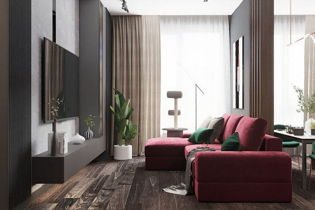 Проект кухни-гостиной и коридора