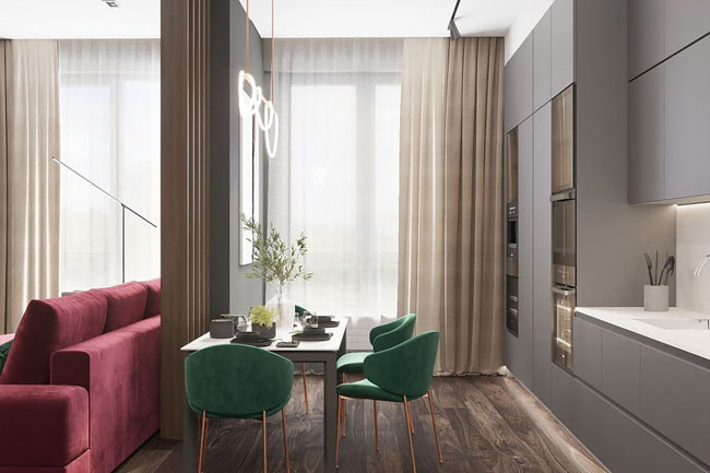 Проект кухни-гостиной и коридора