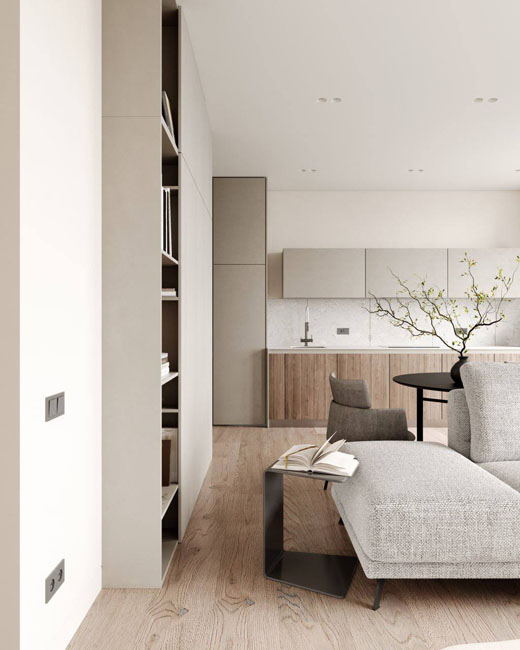 Светлая гамма с диваном PAUL