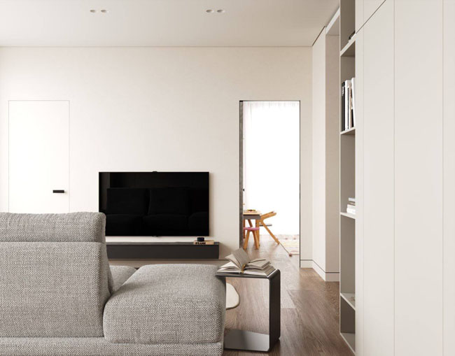 Светлая гамма с диваном PAUL