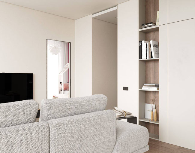 Светлая гамма с диваном PAUL