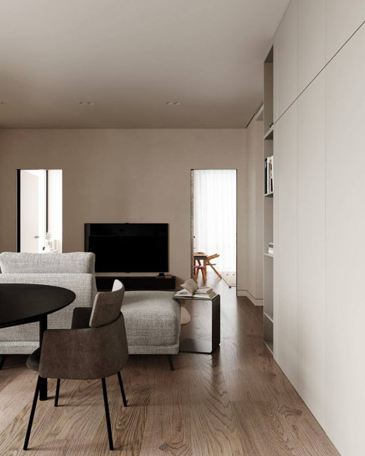 Светлая гамма с диваном PAUL